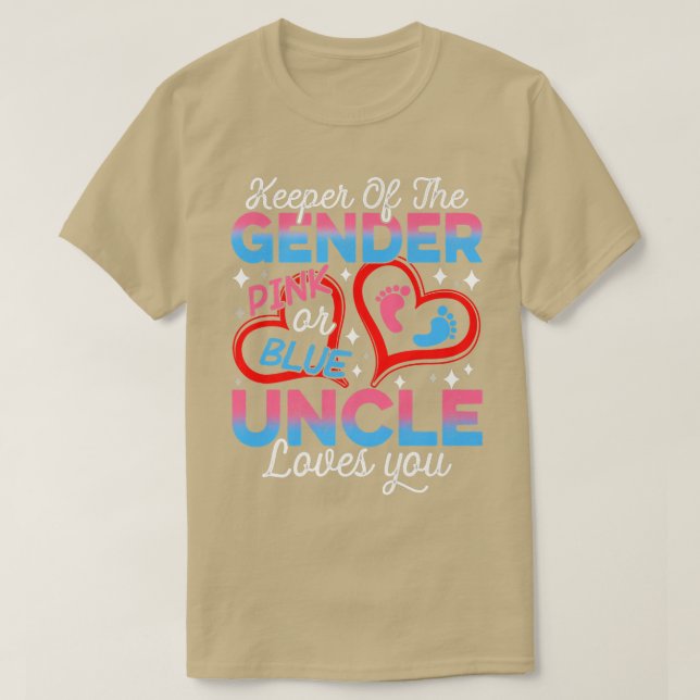 T-shirt Funny Pink or Blue Uncle Vous Aime Sexe Révéler C (Design devant)