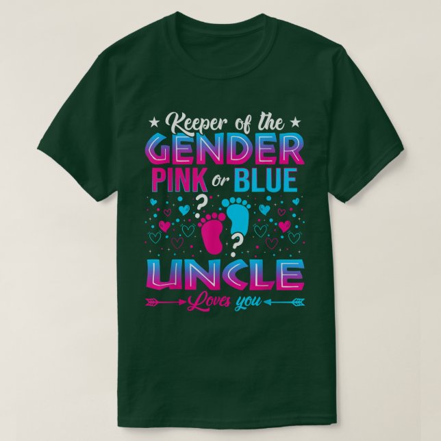T-shirt Funny Pink or Blue Uncle Vous Aime Sexe Révéler C (Design devant)