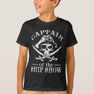 T-shirt Funny Pirate Design Captain Ship Show Boater Boati