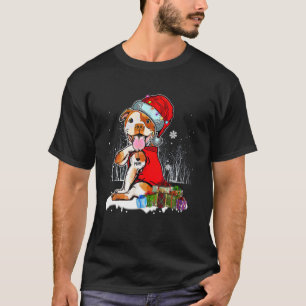 T-shirt Funny Pit Bull Noël J'aime maman Tattoo Xmas Pa
