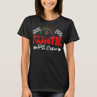 T-shirt Funny Pit Crew Tante Course Voiture Anniversaire F