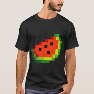 T-shirt Funny Pixel Watermelon - Retro 8 - Bit Arcade Game