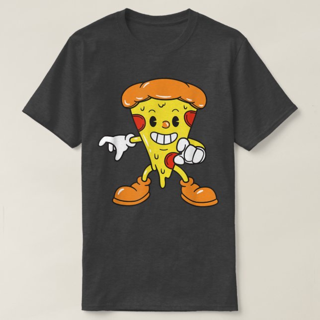 T-shirt Funny Pizza Similaire Caractère de dessin animé Cu (Design devant)