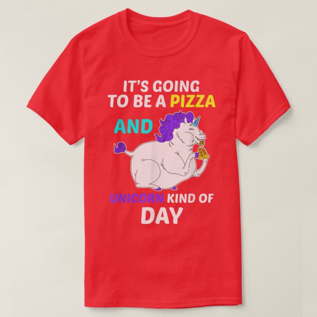 T-shirt Funny Pizza Unicorn National Pizza Day Ts 121 388 (Design devant)