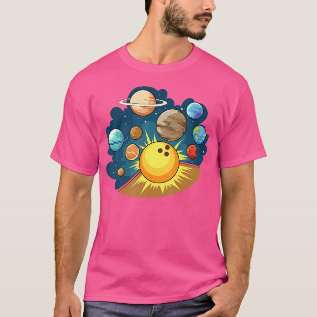 T-shirt Funny Planètes Skittles Bowling (Devant)