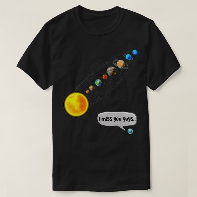 T-shirt Funny Pluto and Solar System Space Science Astrono (Design devant)