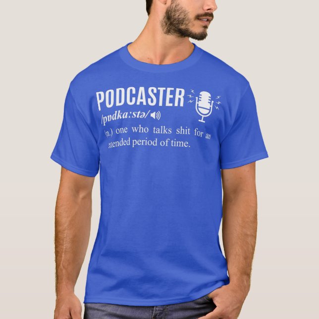 T-shirt Funny Podcaster Noun  Podcast Master USB Mixer (Devant)