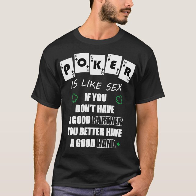 T-shirt Funny Poker Est Comme Se Gambler Cadeau  (Devant)