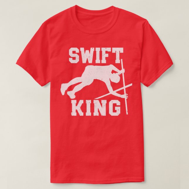 T-shirt Funny Pole Vault Pole voûte Roi de couture voûtant (Design devant)