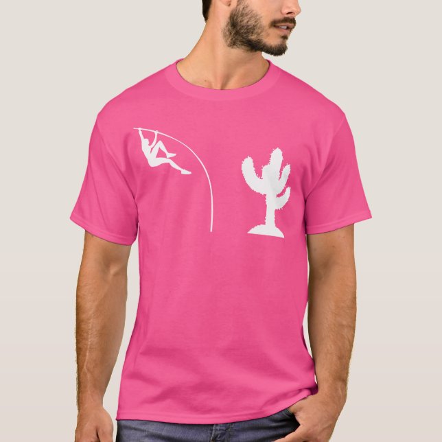 T-shirt Funny Pole Vaulter Cactus Design Vault Pole Vau (Devant)