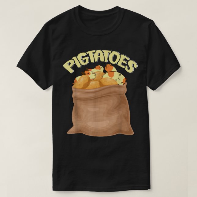 T-shirt Funny Pomme de terre Guinée porc (Design devant)
