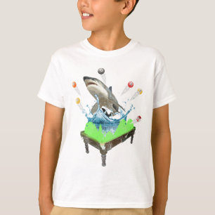 T-shirt Funny Pool Billard requin
