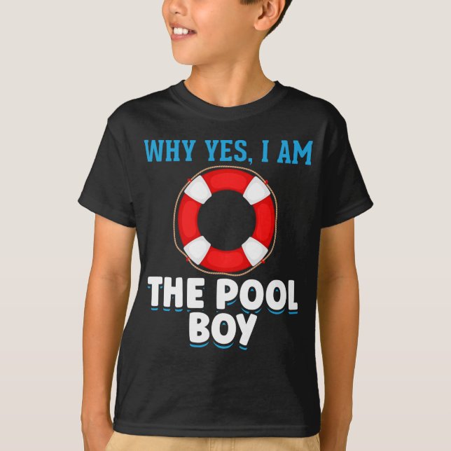 T-shirt Funny Pool Humour de nageur garçon (Devant)