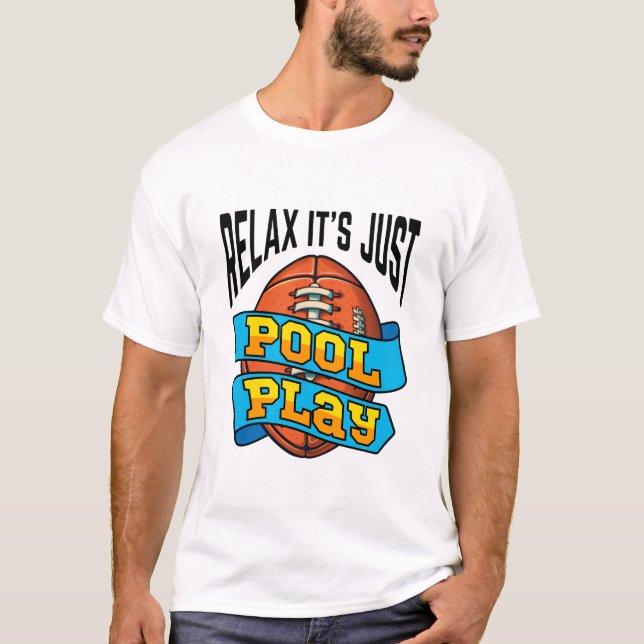 T-shirt Funny Pool Play Tournament Drapeau Touch Football (Devant)
