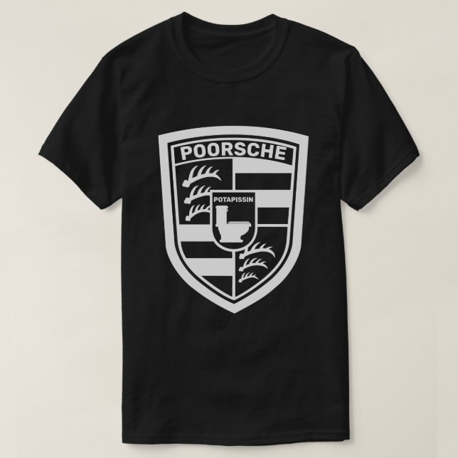 T-shirt Funny Poorsche Potapissin (Design devant)