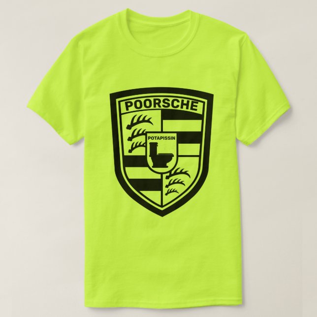 T-shirt Funny Poorsche Potapissin (Design devant)