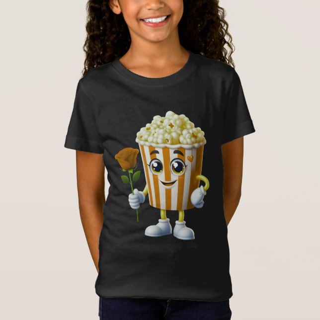 T-Shirt funny popcorn design for lovers (Devant)