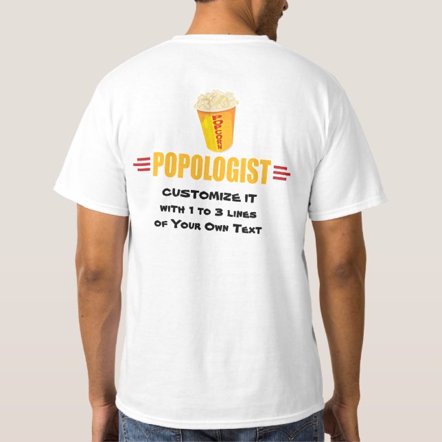 T-shirt Funny Popcorn personnalisé (Dos)