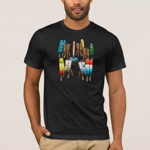 T-shirt Funny Popsicle Act Classe d'artiste de dessin