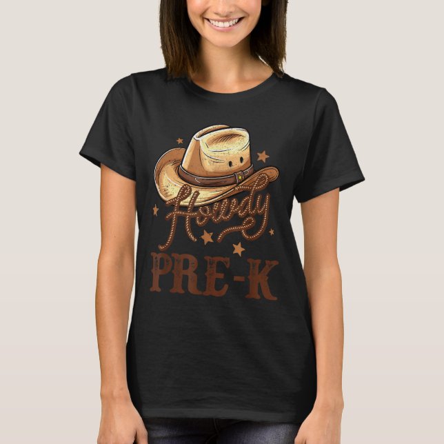 T-shirt Funny Pre K Country Howdy K Pre Western Rodeo Teac (Devant)