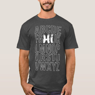 T-shirt Funny Pre K Kindergarten Hi Alphabet Back To Schoo