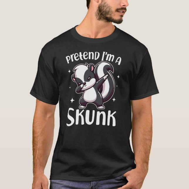 T-shirt Funny Pretend I'm a Skunk Easy Animal Costume (Devant)
