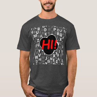 T-shirt Funny PrK Kindergarten Hi Alphabet Retour À L'Écol