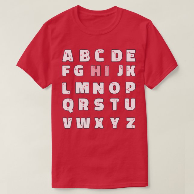 T-shirt Funny PrK Kindergarten Hi Alphabet Retour À L'Écol (Design devant)