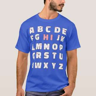 T-shirt Funny PrK Kindergarten Hi Alphabet Retour À L'Écol