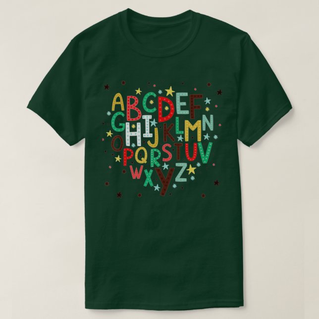 T-shirt Funny PrK Kindergarten Hi Alphabet Retour À L'Écol (Design devant)