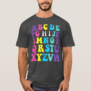 T-shirt Funny PrK Kindergarten Hi Alphabet Retour À L'Écol