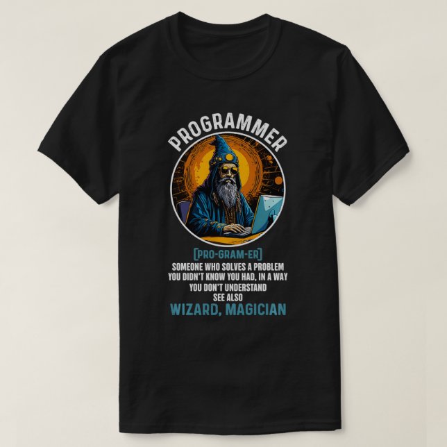 T-shirt Funny Programmer Définition Techie Software Develo (Design devant)