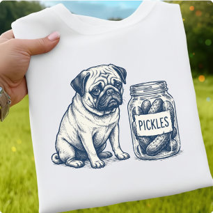 T-shirt Funny Pug Pickle, Cadeau Chien Mignon, Chien Amate