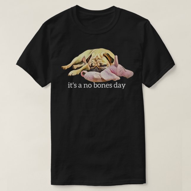 T-shirt Funny Pug Sleeping  (Design devant)