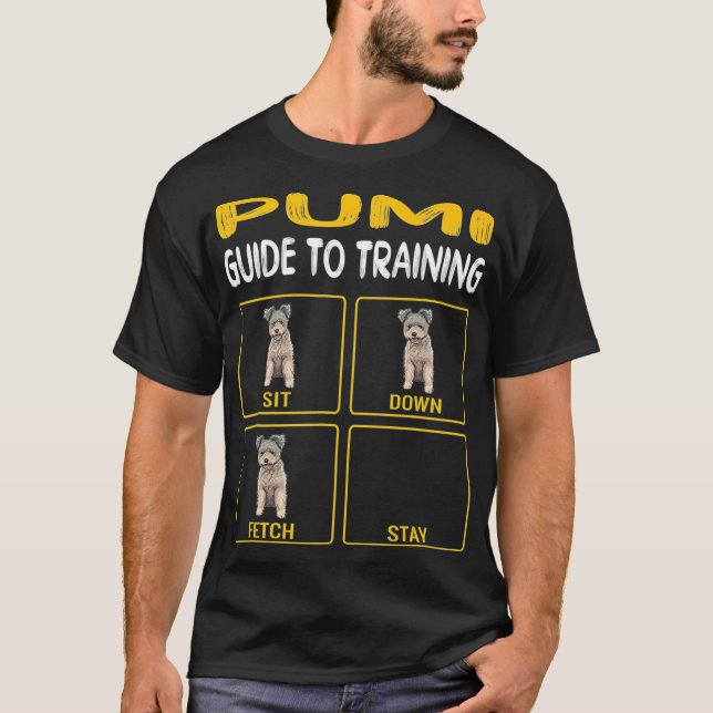 T-shirt Funny Pumi Guide D'Entraînement Obedience Chien (Devant)
