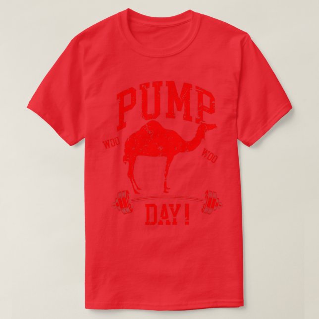 T-shirt Funny Pump Day Hump Day Camel Weight Lifing Train (Design devant)