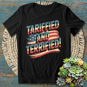 T-shirt Funny Pun Tariffé et Terrifié Hilarique