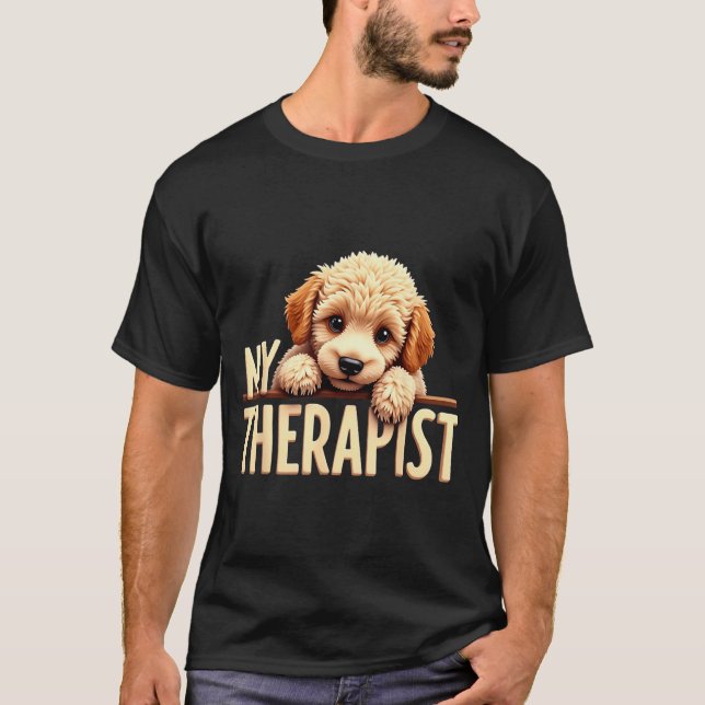 T-shirt Funny Puppy My Therast Odle Dog  (Devant)