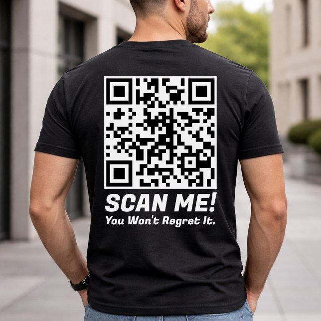 T-shirt Funny QR Scan Me! Funny Regret Joke  (Créateur téléchargé)