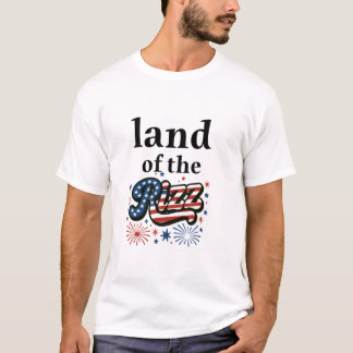 T-shirt Funny Quart De Juillet American Rizz Design