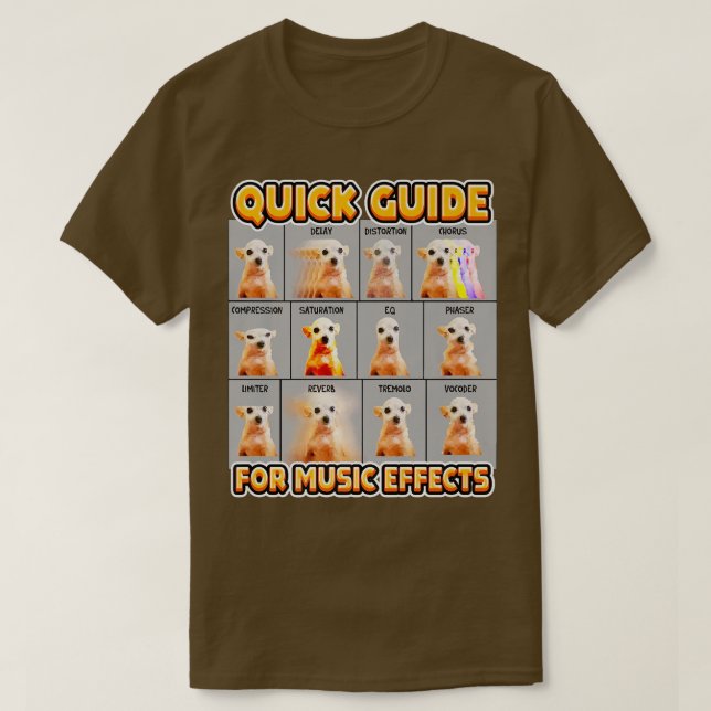 T-shirt Funny Quick Guide for Music Effects Musican Chihua (Design devant)