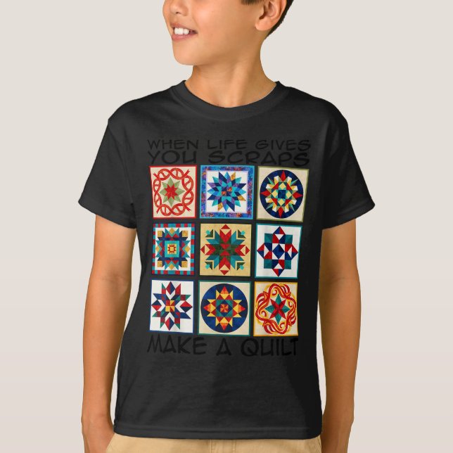 T-shirt Funny Quilting Sewing Make A Quilt Patterns Quilte (Devant)
