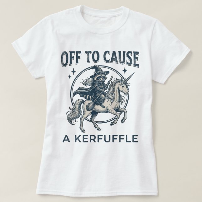 T-shirt Funny Raccoon Licorne Tee Graphique (Design devant)