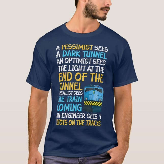 T-shirt Funny Railroad Train Engineer Don 3 Idiots On (Devant)