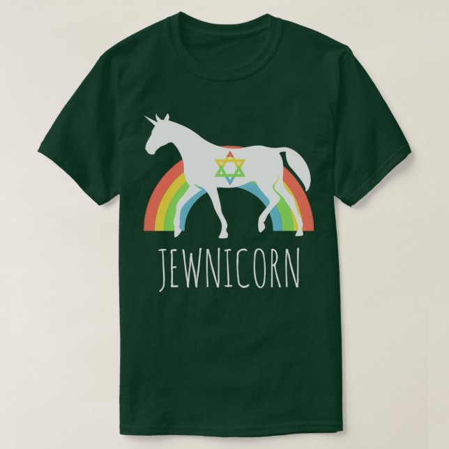 T-shirt Funny Rainbow Jewnicorn juif Unicorn (Design devant)