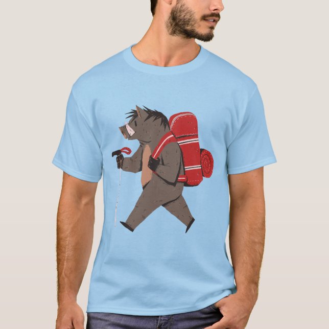 T-shirt Funny Randonnée Sauvage sanglier (Devant)