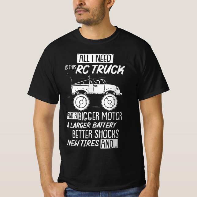 T-shirt Funny RC Racing RC Truck Radio Contrôlée RC Car S (Devant)