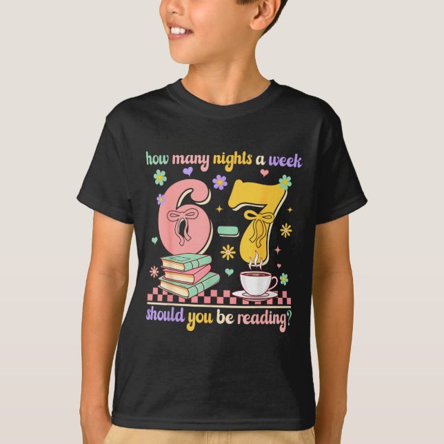 T-shirt Funny Reading 67 Teacher Six Seven Reading 6 7 Boo (Devant)