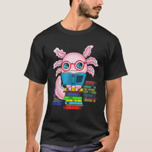 T-shirt Funny Readsolotl Axolotl Livres de lecture Livre K