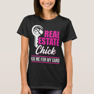 T-shirt Funny Real Estate Chick Property Broker Femmes